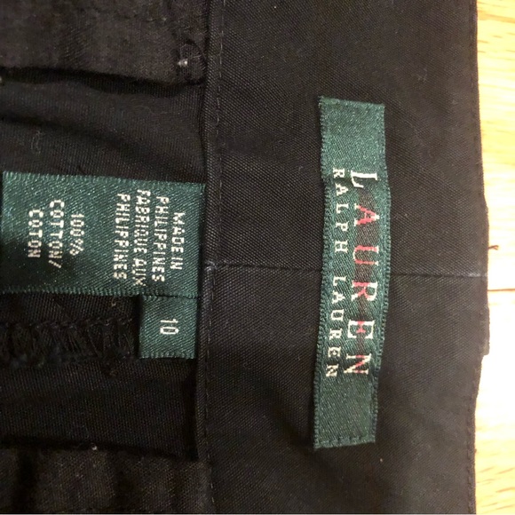 Lauren Ralph Lauren Black Pocket Cargo Pants With Gold Hardware - Picture 9 of 12